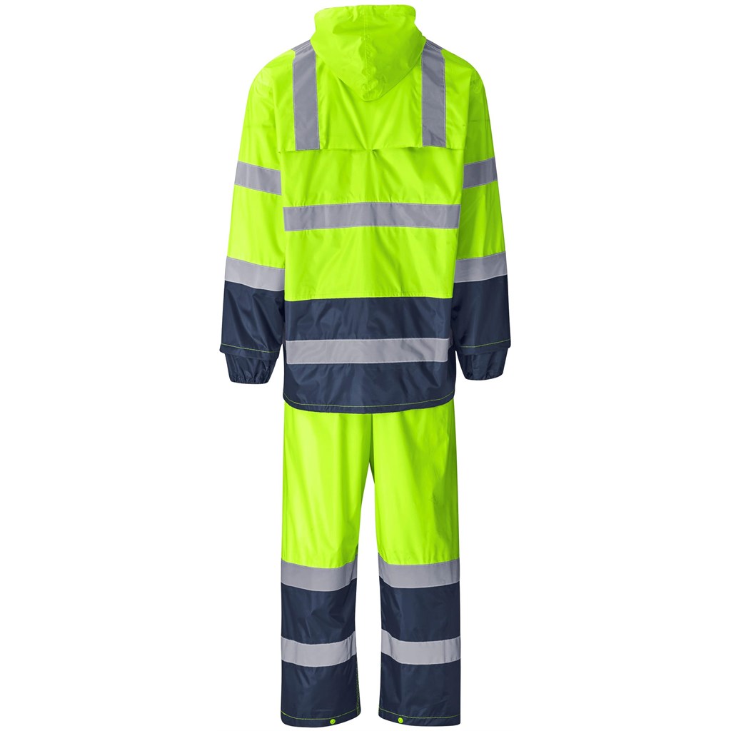 Torrent Two-Tone Hi-Viz Ref Polyester/PVC Rainsuit - Lime - Image 2