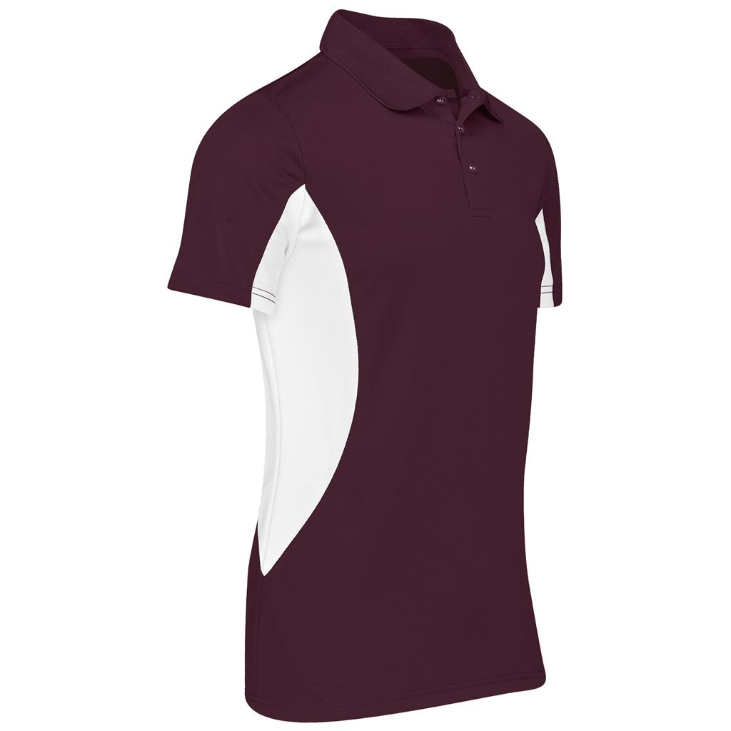 Kids Championship Golf Shirt - Maroon - Image 2