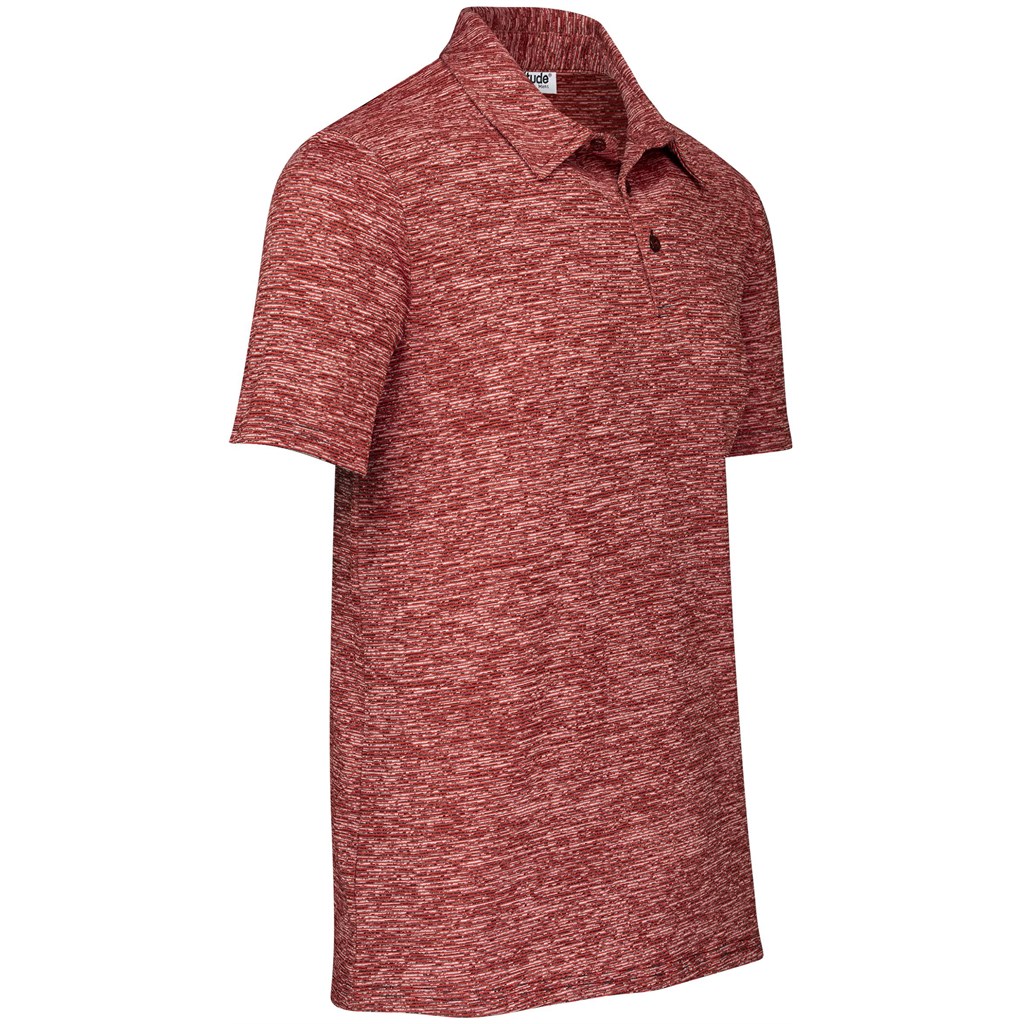 Mens Echo Golf Shirt - Red - Image 2