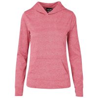 Ladies Fitness Lightweight Hooded Sweater - Red