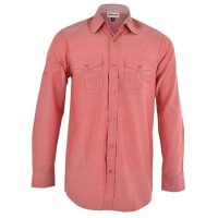 Mens Long Sleeve Ruben Shirt - Red