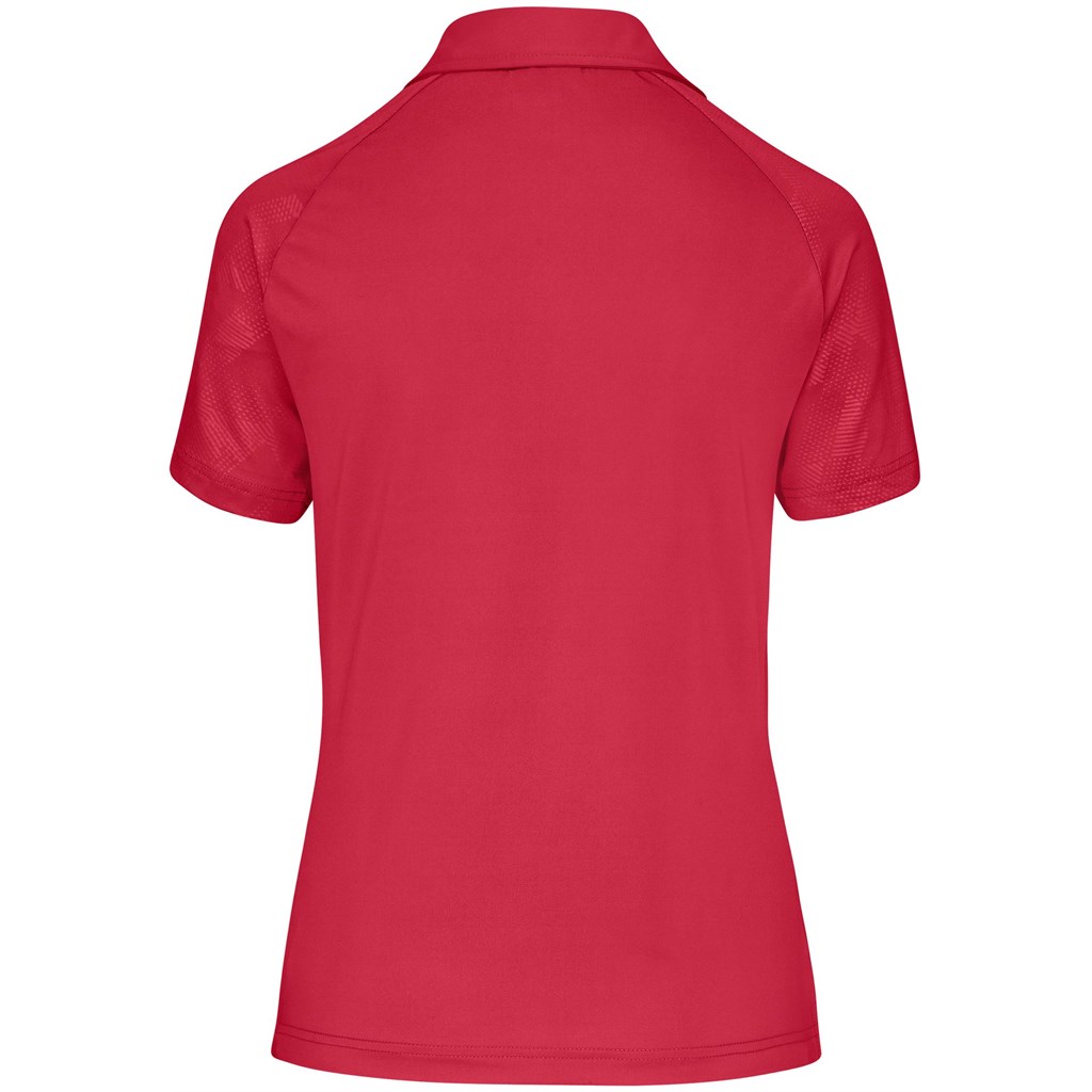 Ladies Santorini Golf Shirt - Red - Image 2