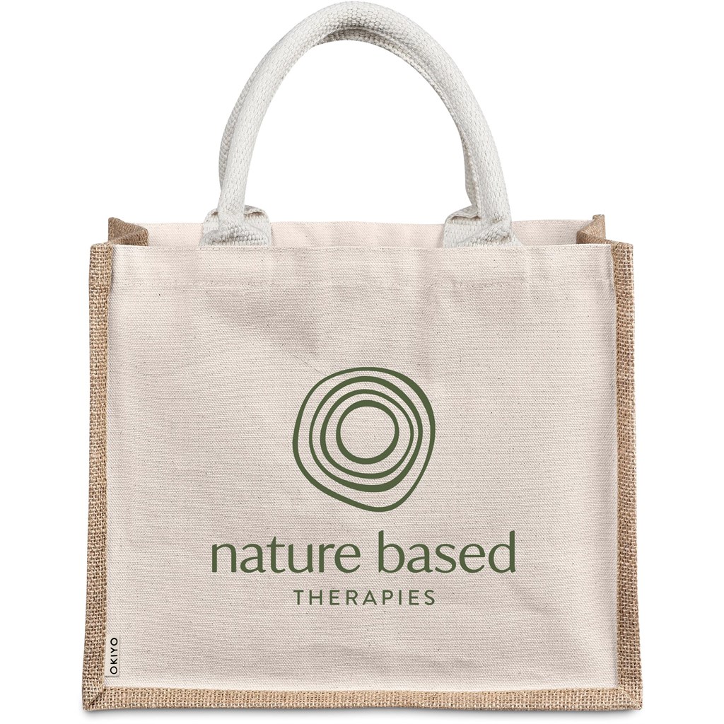 Okiyo Chinsai Midi Jute & Cotton Tote - Image 2