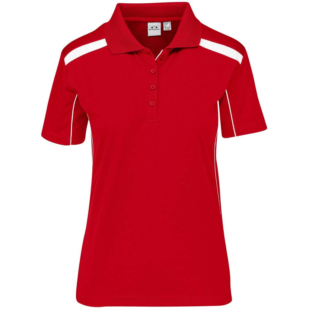 Ladies United Golf Shirt - Red - Image 2