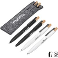 Okiyo Mimo Recycled Aluminum Ball Pen & Pencil Set