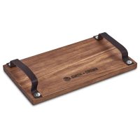 Serendipio Large Farm Style Wooden Tray with Leather Straps