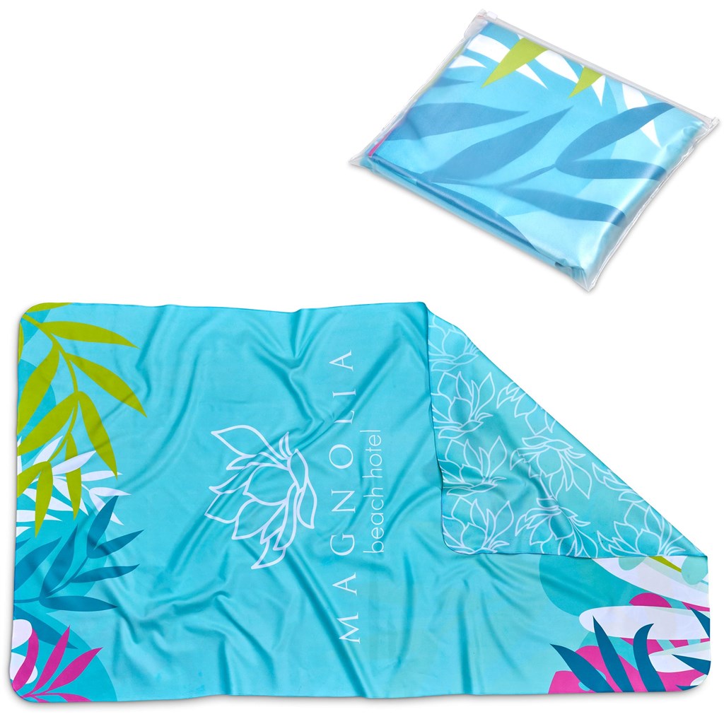 Pre-Printed Sample Hoppla Hula Beach Towel - Double-Sided Branding