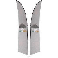 Legend 3M Sublimated Arcfin Double-Sided Flying Banner - 1 complete unit