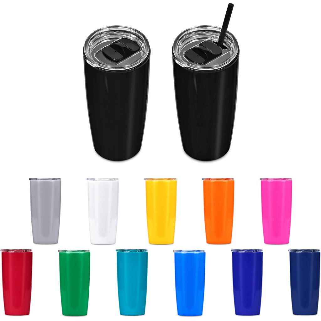 Altitude Daytona Plastic 2-in-1 Double-Wall Tumbler & Straw - 600ml - Image 2