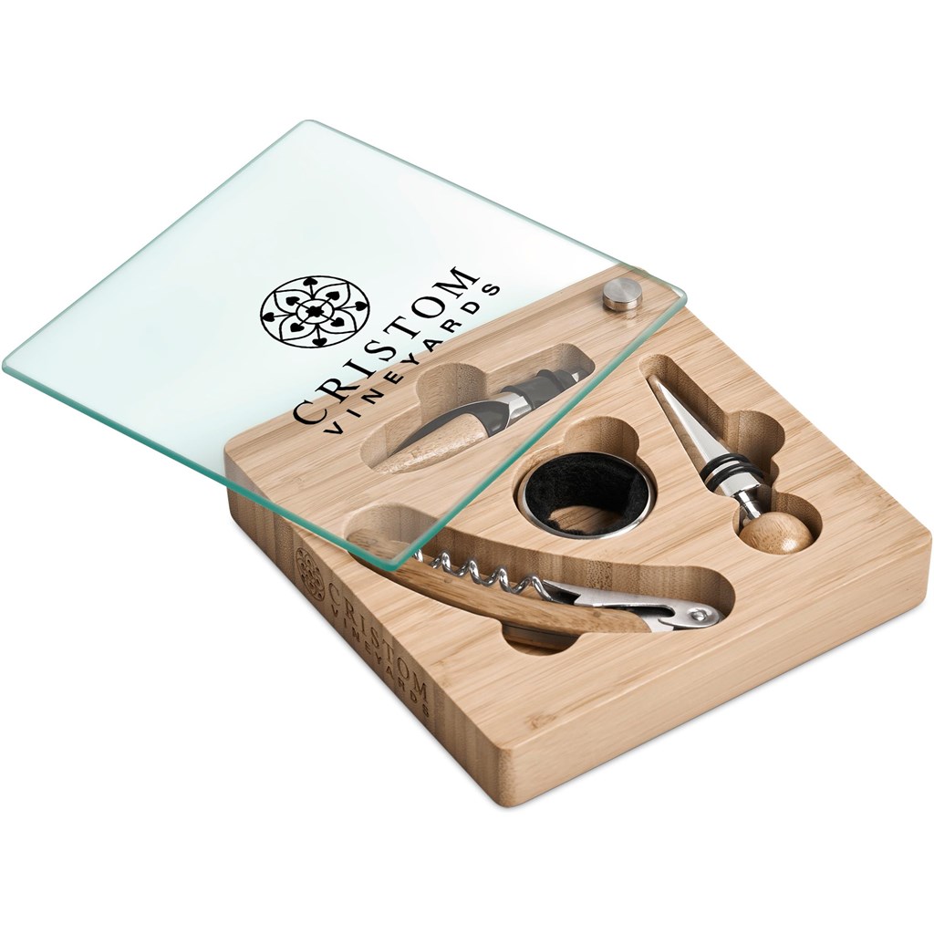 Okiyo Budonoki Bamboo Wine Accessories set - Image 2