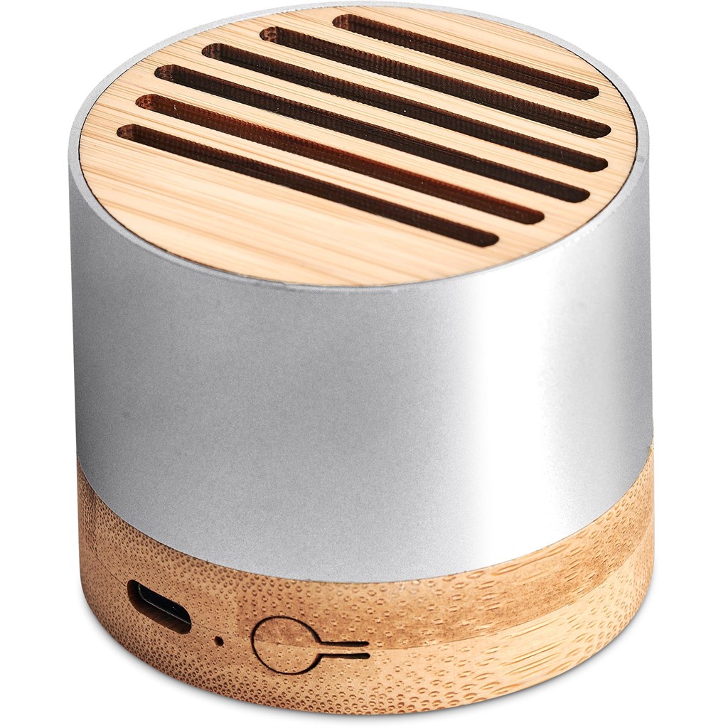 Okiyo Utau Bamboo & Recycled Aluminium Bluetooth Speaker - Image 2