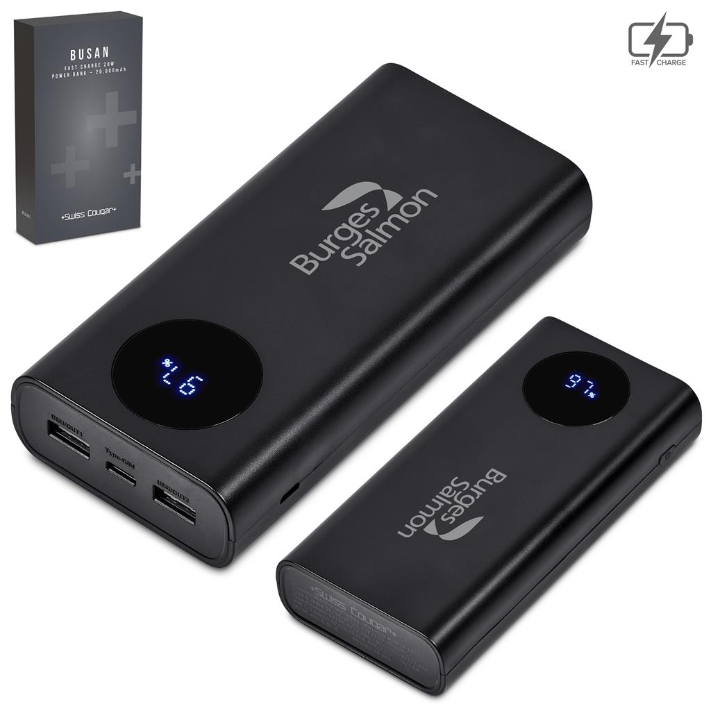 Swiss Cougar Busan Fast Charge 20W Power Bank - 20,000mAh - Image 2