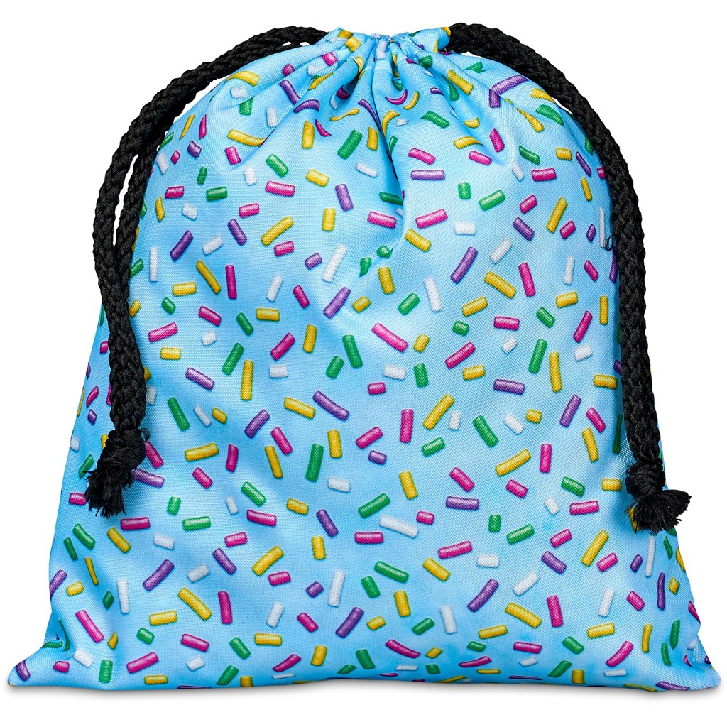 Pre-Printed Sample Hoppla Indian Midi Polyester Drawstring Pouch - Image 2