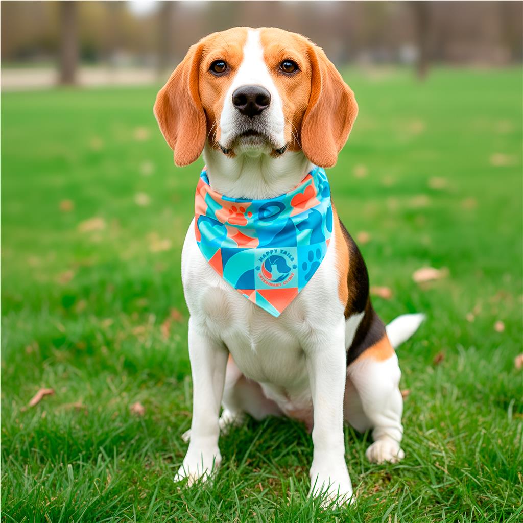 Pre-Printed Sample Hoppla Tyson Small Polyester Dog Bandana - Image 2