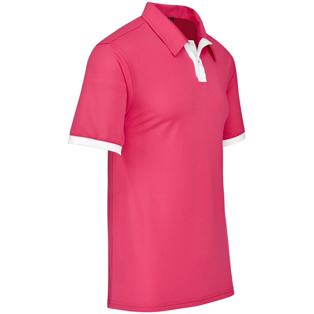 Mens Contest Golf Shirt - Pink - Image 2