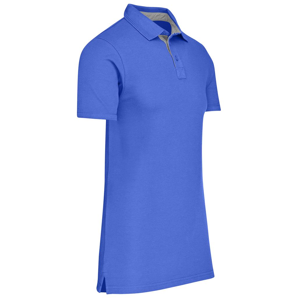 Mens Hacker Golf Shirt - Blue - Image 2