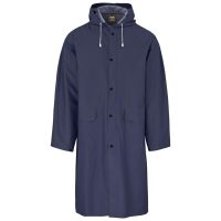 Light Duty Storm Rubberised Polyester/PVC Raincoat - Navy