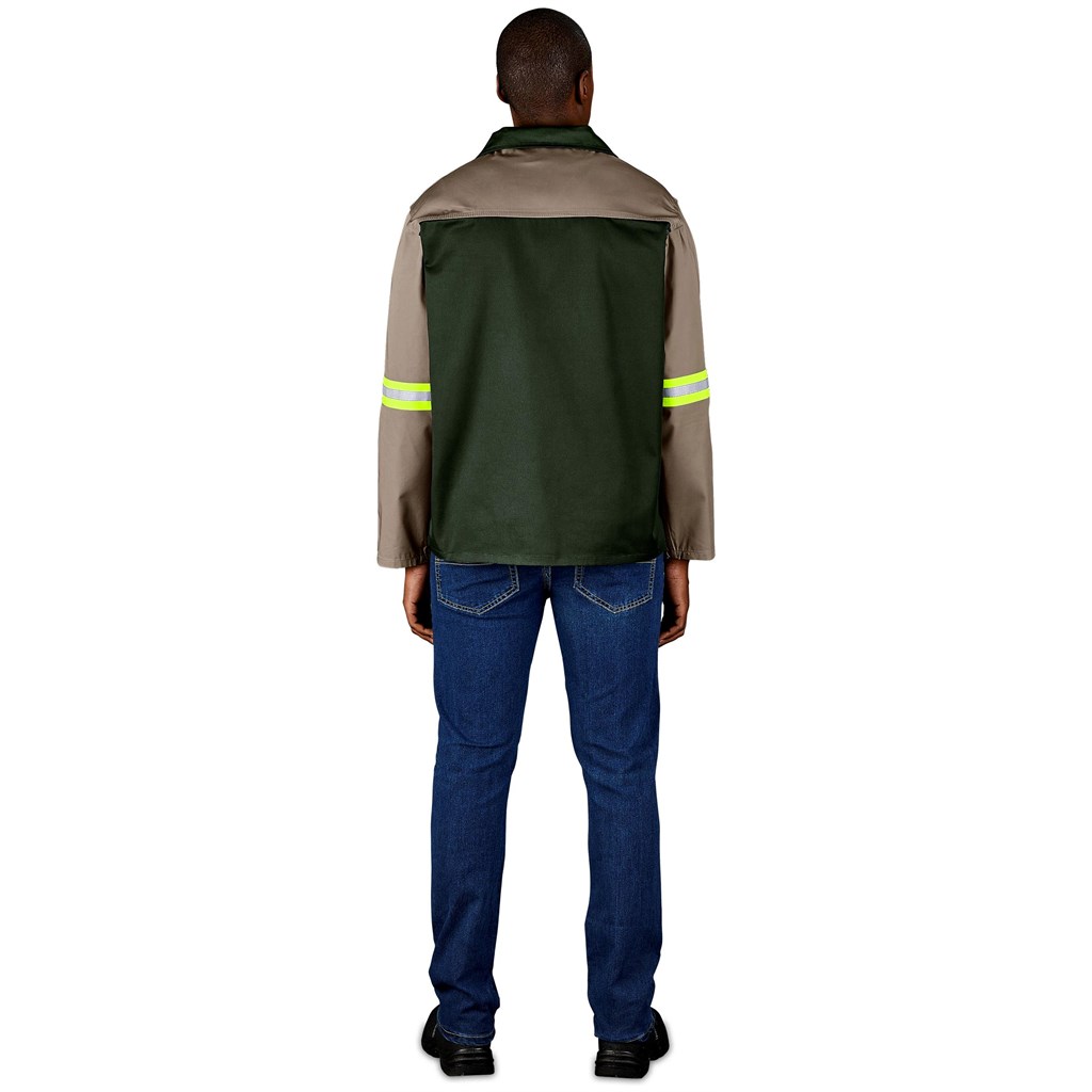 Site Premium Two-Tone Polycotton Jacket - Reflective Arms - Yellow Tape - Image 4