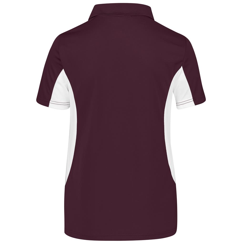 Kids Championship Golf Shirt - Maroon - Image 4