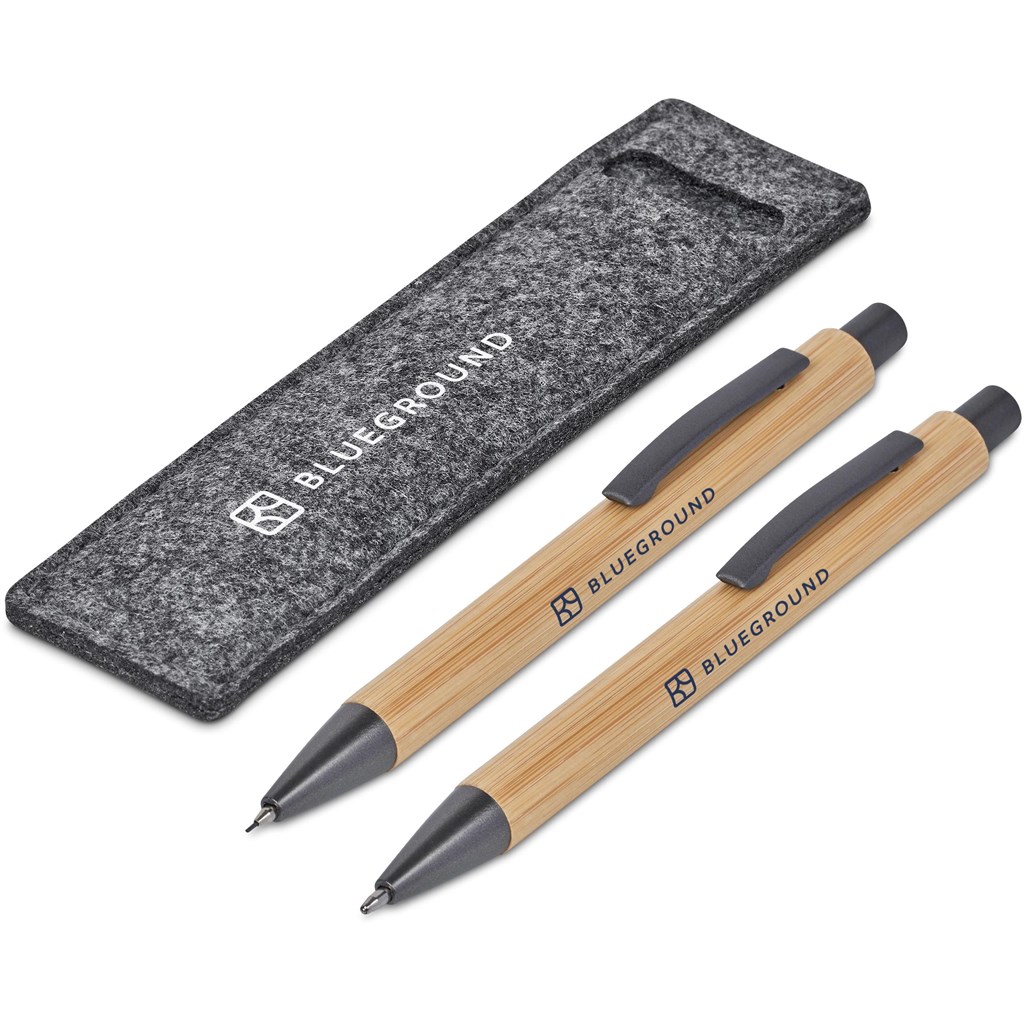 Okiyo Jona Bamboo Ball Pen & Pencil Set - Image 4