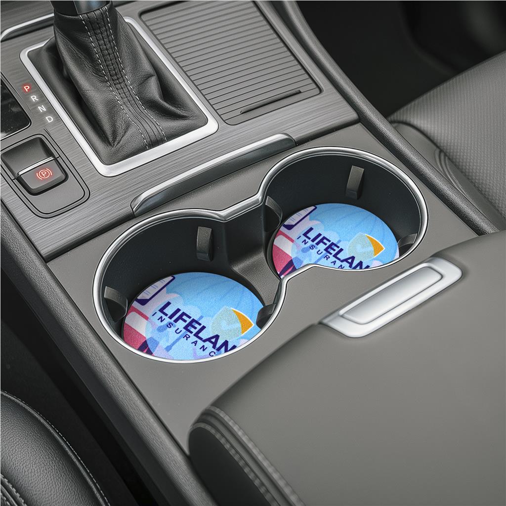 Pre-Printed Sample Hoppla Cuppa Neoprene Car Cup Coaster - Image 4