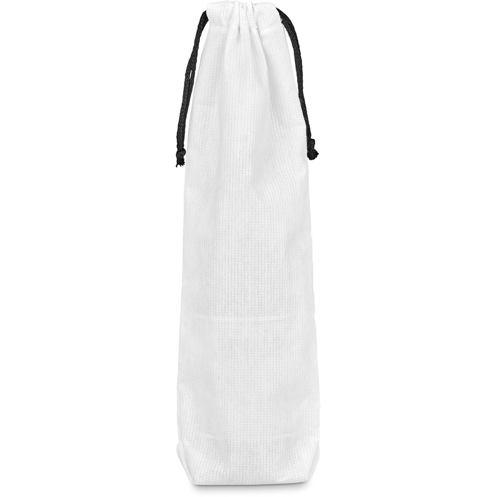 Pre-Production Sample Hoppla Tipsy RPET Wine Bottle Drawstring Bag - Image 4