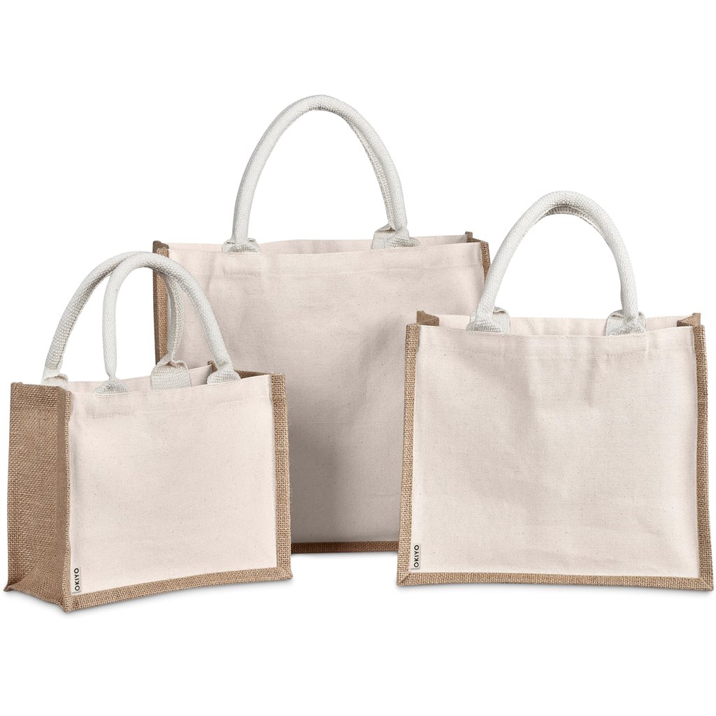 Okiyo Chinsai Midi Jute & Cotton Tote - Image 6