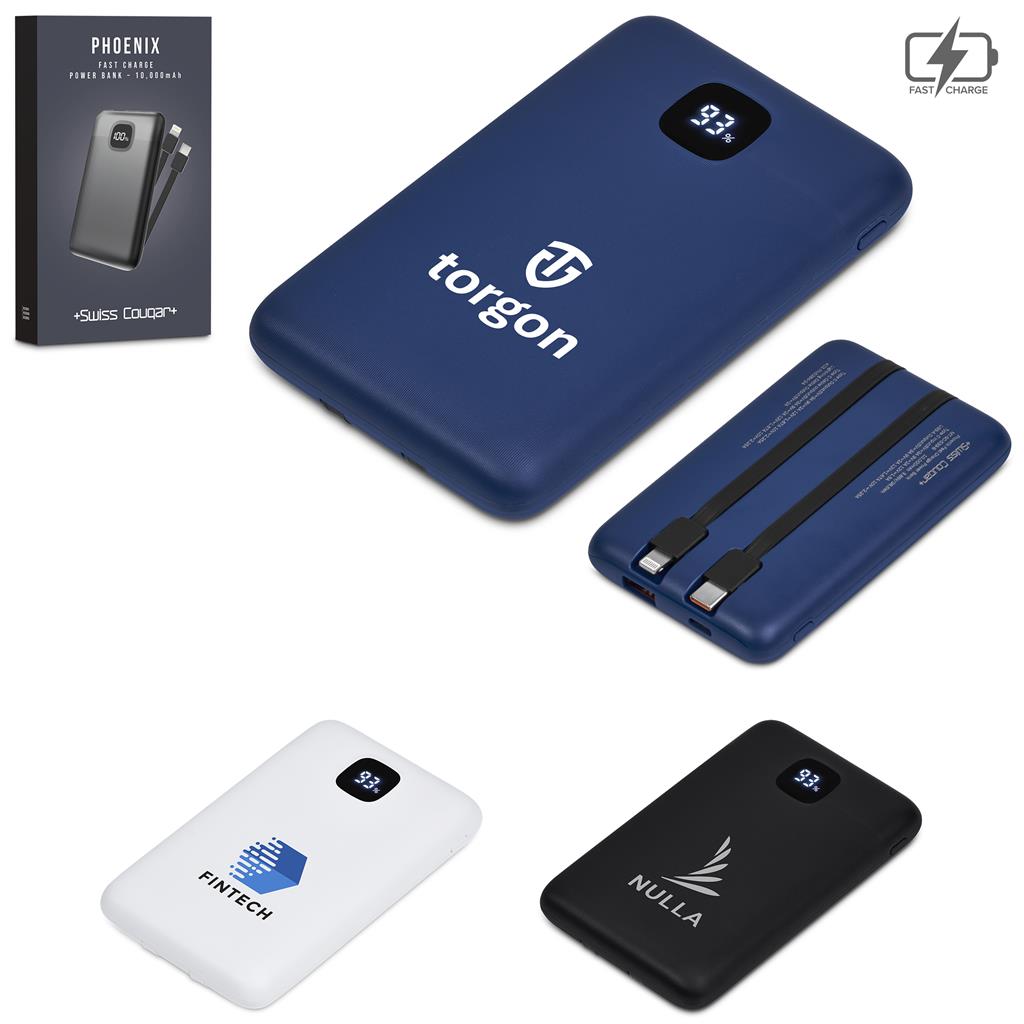 Swiss Cougar Phoenix Fast Charge 22.5W Power Bank - 10,000mAh