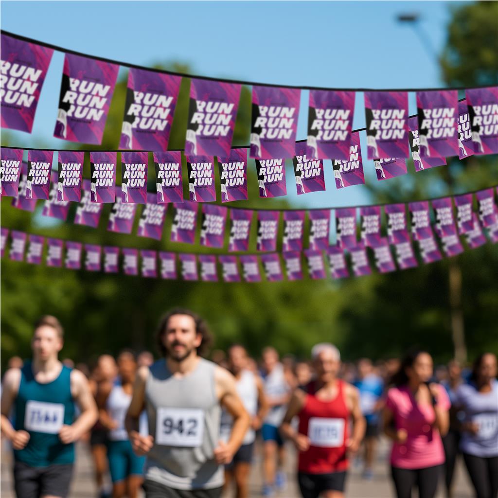 Sublimated Single-Sided Polyester Rectangle Bunting - 10m - Image 6