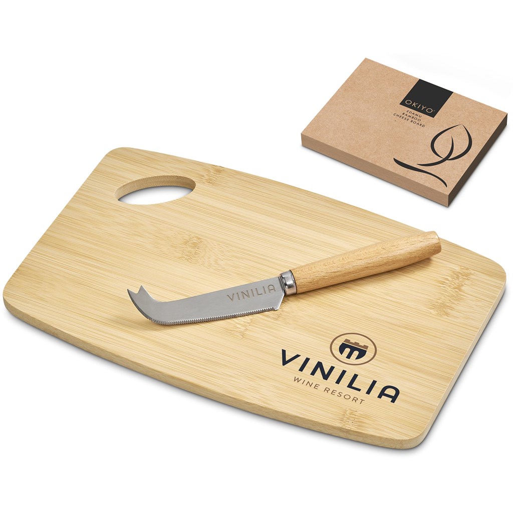 Okiyo Edamu Bamboo Cheese Board Set - Image 5