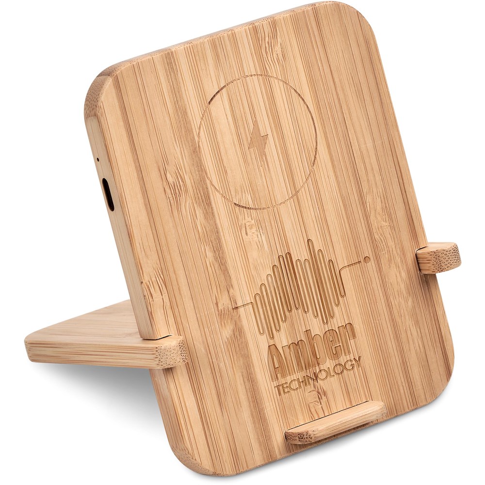 Okiyo Noryoku Bamboo Wireless Charging Phone Stand - Image 5