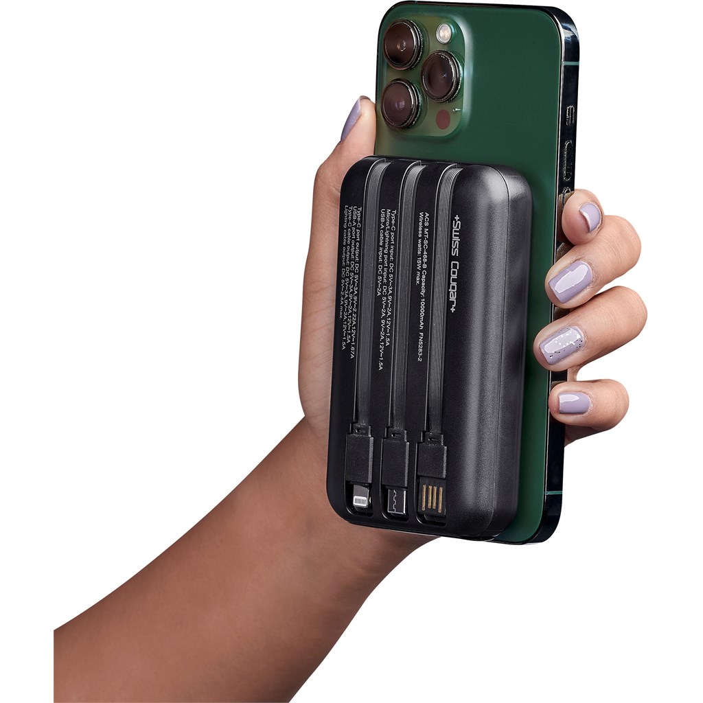 Swiss Cougar Argos Fast Charge 20W Wireless Charging Magnetic Power Bank -10,000mAh - Image 4