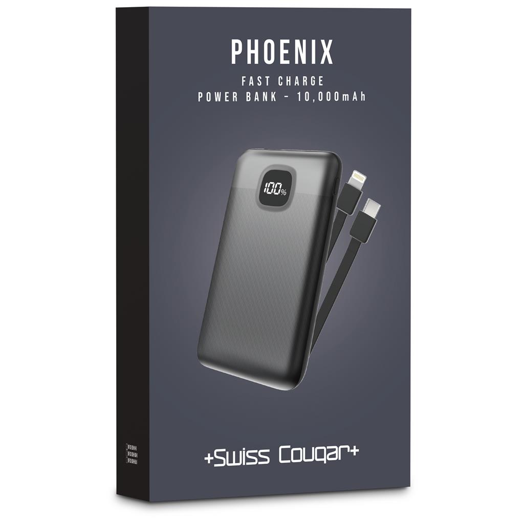 Swiss Cougar Phoenix Fast Charge 22.5W Power Bank - 10,000mAh - Image 2