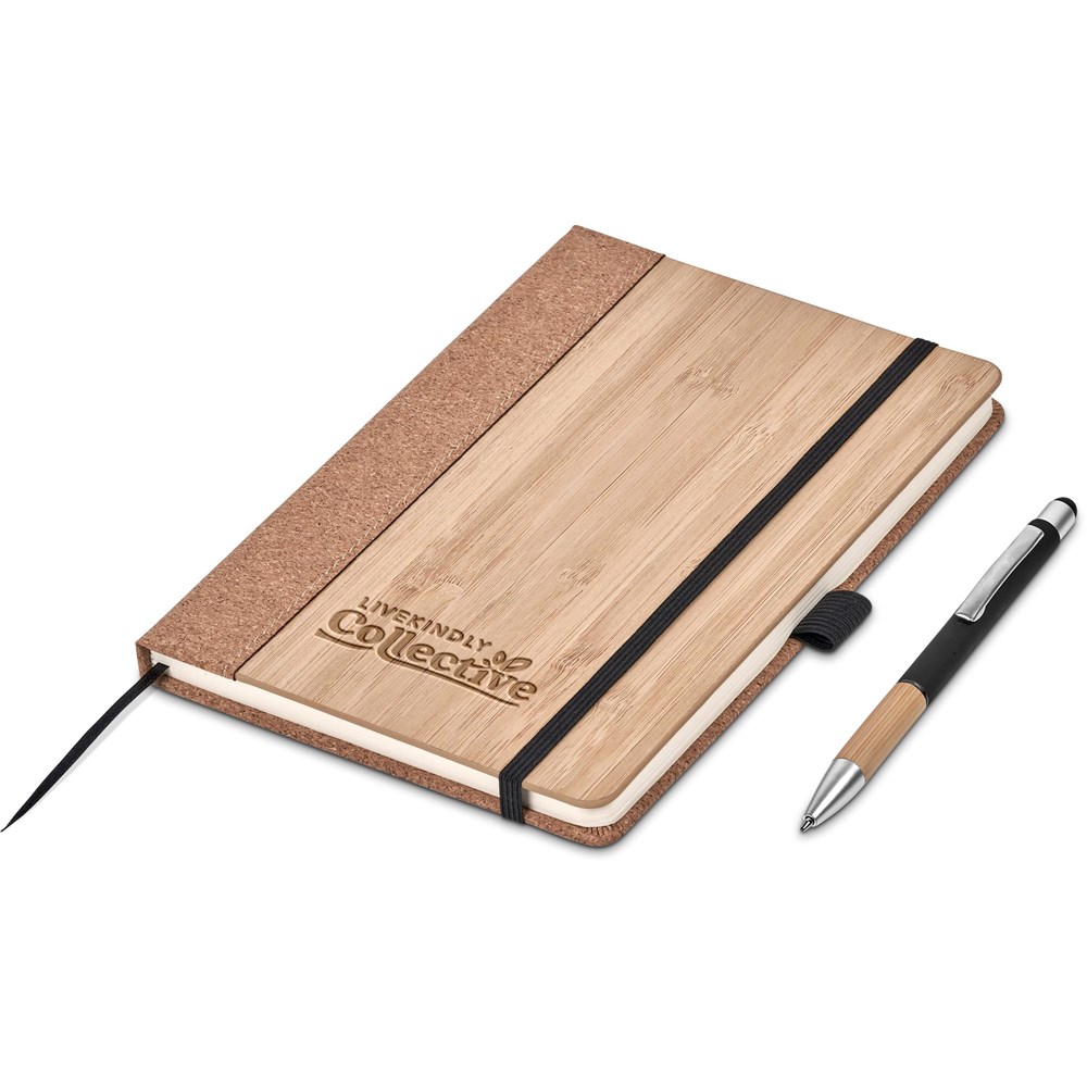 Okiyo Eri Bamboo & Cork Notebook & Pen Set - Image 5