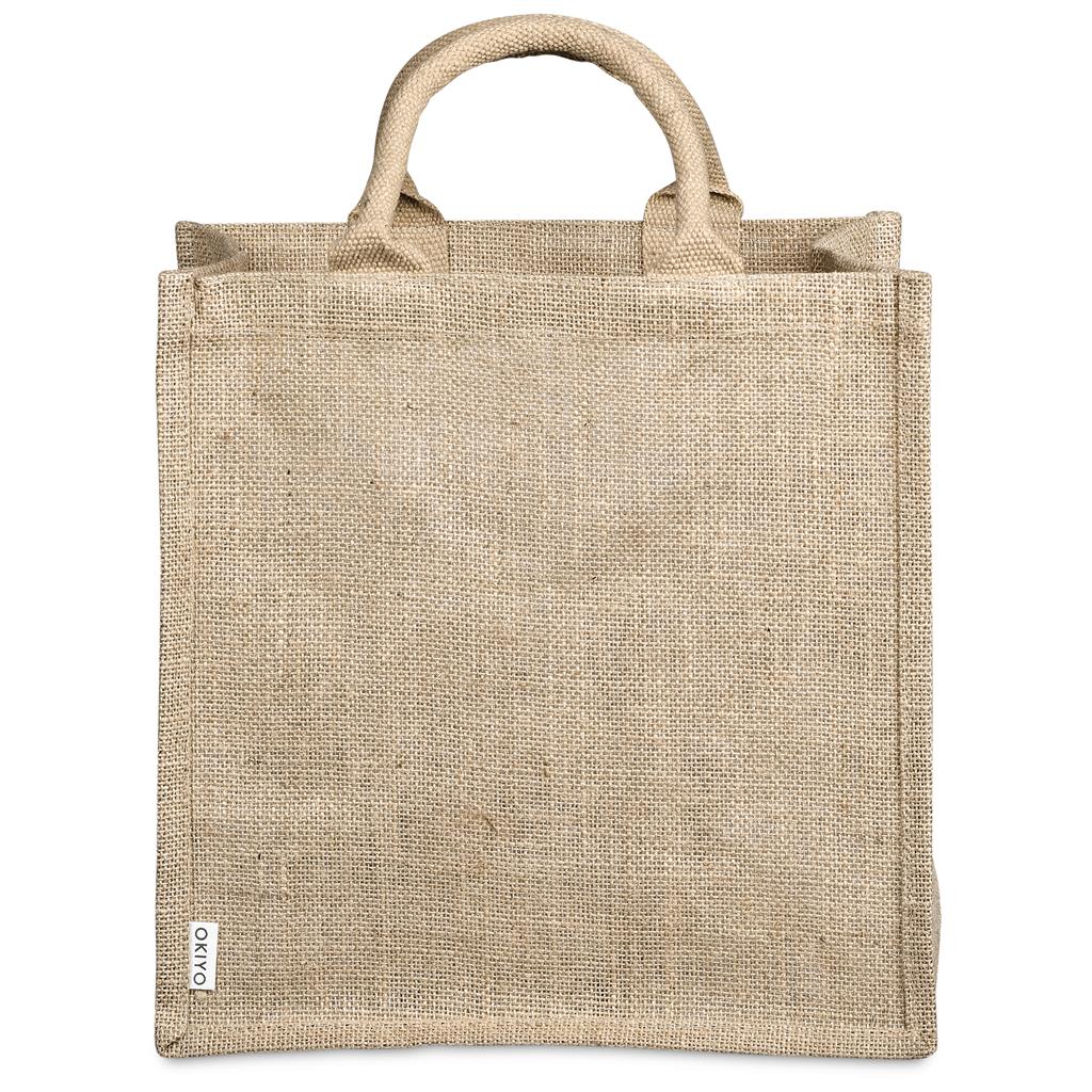 Pre-Production Sample Okiyo Nuri Sublimated Pocket Jute Tote - Image 5